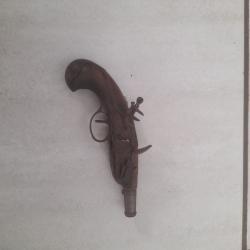 Pistolet &agrave; silex de voyage