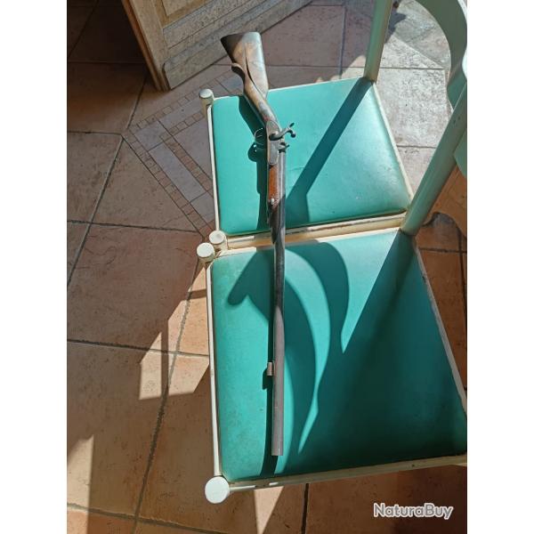 Superbe fusil mono coup a chien du 19 �me si�cle crosse d�montable sur piton