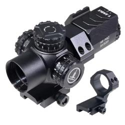 Lunette de tir 3x30IR MR PRO r&eacute;ticule lumineux avec monobloc d&eacute;port&eacute; pour rail picatinny
