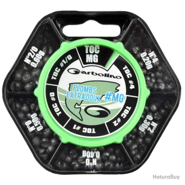 Boite Distributrice De Plombs Garbolino Extra Doux 5 Compartiments Taille 1/0-0-1-2-3