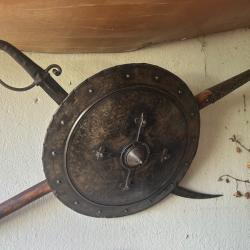 Deco murale sabre bouclier lance