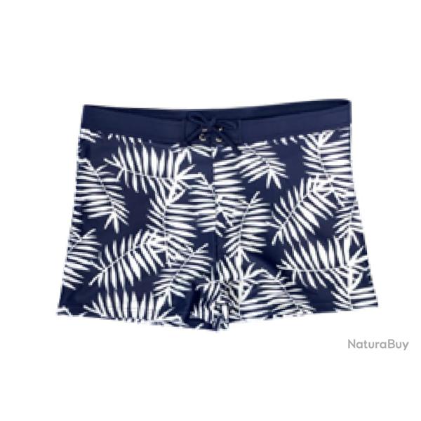 Shorty de Bain Lagon Bleu "Palmes" XL Bleu