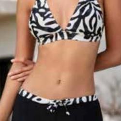 Maillot 2 pi&egrave;ces femme LAGON BLEU MARIE IMPRIME BRILLANT 38 Noir