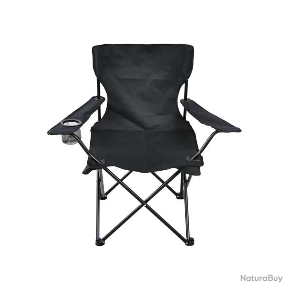 Chaise Easy C2 pliable noire - Structure acier et polyester 600D