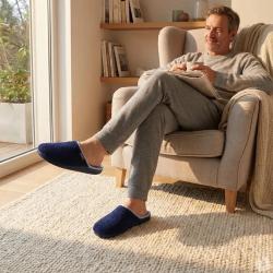 Chaussons mules homme Weponge Bleu marine