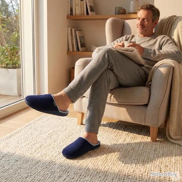 Chaussons mules homme Weponge Bleu marine