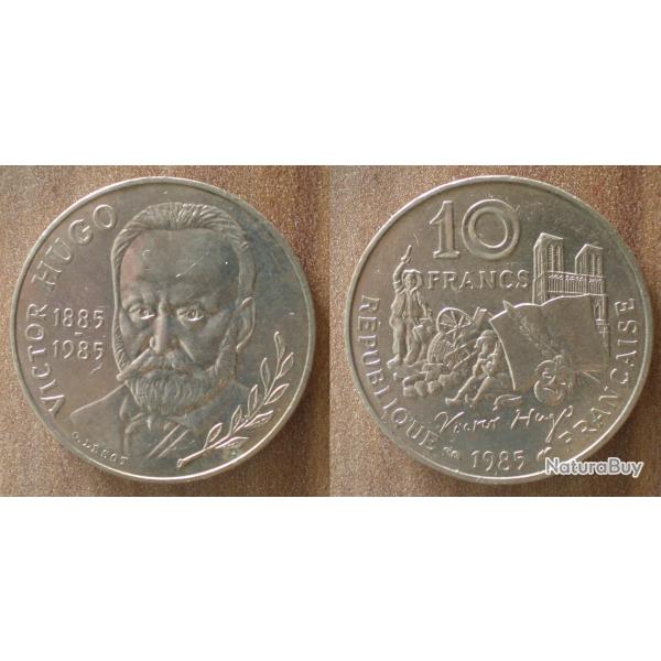 France 10 Francs 1985 Victor Hugo Commemo Piece