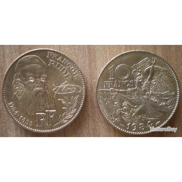 France 10 Francs 1984 Francois Rude Neuve Commemo 200 Ans 1784 1984