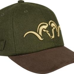 Casquette BLASER suede feutre olive marron