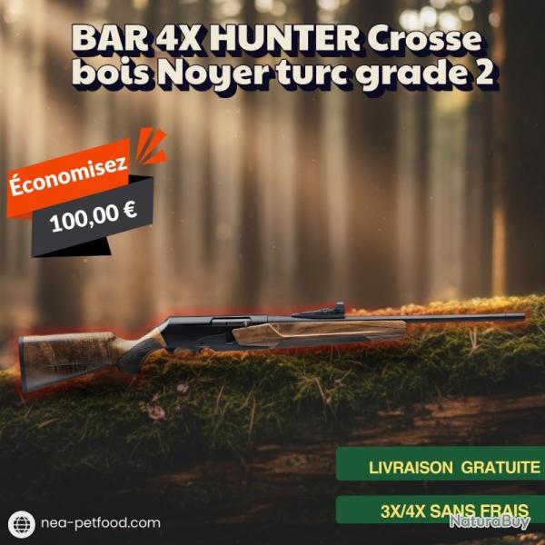 BAR 4X HUNTER Crosse bois Noyer turc grade 2 CAT C .300 Win Mag