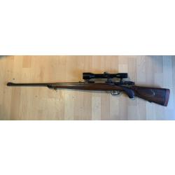 Carabine &agrave; verrou MANNLICHER -SCHOENAUER 7 x 64 avec lunette NICKEL 6 x 43