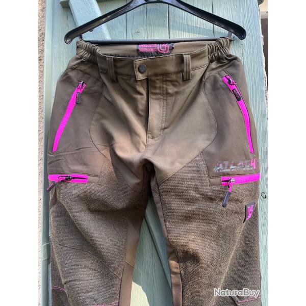 Pantalon traque femme Univers rose fushia kaki