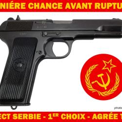 DERNIERE CHANCE ! PISTOLET ZASTAVA M57-TT33 CAL.7.62 TOKAREV AGR&Eacute;E TAR - PREMIER CHOIX