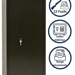Coffre pour armes - 12 armes Tresor Safe + coffre interne - SECURITE
