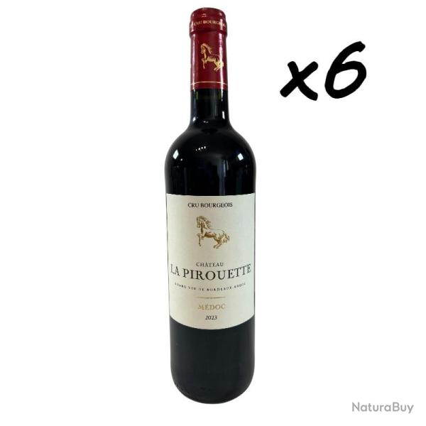 Vente Flash Ch�teau La Pirouette "Cru Bourgeois" AOC M�doc, 2023, x6 bouteilles, livraison gratuite