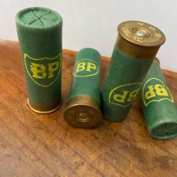 Pour collection rares :  4 cartouches &laquo;&nbsp; BP&nbsp;&raquo; cal 12 pb 6