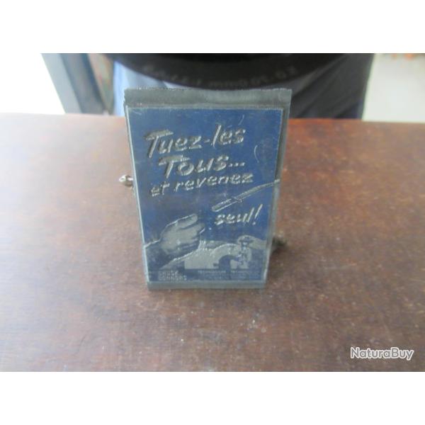 Plaque impression publicitaire film tuez les tous...1968