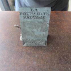 Plaque impression publicitaire film La poursuite sauvage 1972