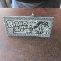 Plaque impression publicitaire film Ringo ne devait pas mourir 1968