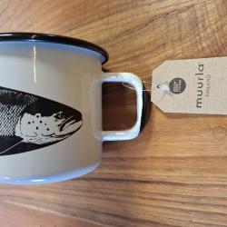 Mug &eacute;maill&eacute; MUURLA  motif saumon