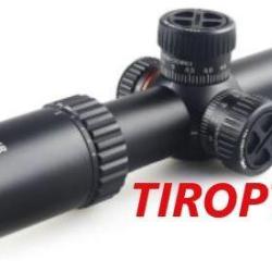 Lunette TIROPTIC 1,2-6X24 point central rouge/vert