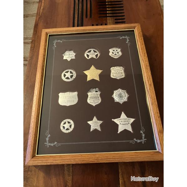 Ensemble r�pliques d'insignes du far west