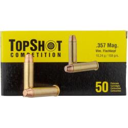Vente group&eacute;e - Pack 500 cartouches TopShot - Cal. 357 Mag FMJ 158grs. - Port Gratuit