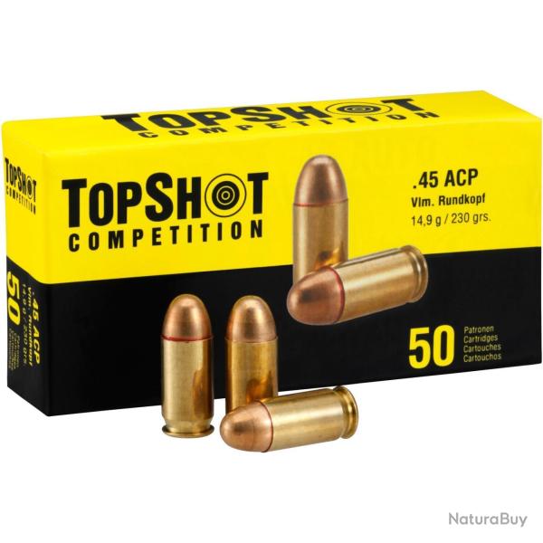 Vente group�e - Pack 500 cartouches Topshot - Cal. 45 ACP FMJ 230grs. - PORT GRATUIT