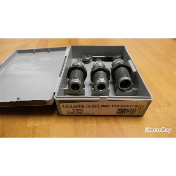 JEU D OUTILS CARBURE  9MM LUGER   9X19 9X21 9X23 WIN MAG  RCBS OCCASION