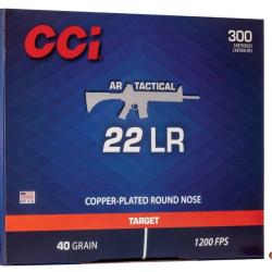 BOITE DE 300 CARTOUCHES CCI AR-TACTICAL CAL.22LR 40GR COPPER PLATED