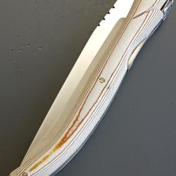 ANCIEN COUTEAU LAGUIOLE &Agrave; POMPE, ROSSIGNOL, THIERS, XX&egrave;me, manche STAMINA.