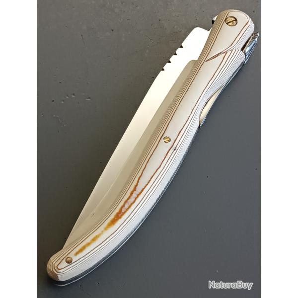 ANCIEN COUTEAU LAGUIOLE � POMPE, ROSSIGNOL, THIERS, XX�me, manche STAMINA.