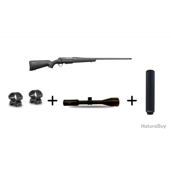 Pack affut approche WINCHESTER XPR 300 w+ lunette + silencieux Montage m�dium