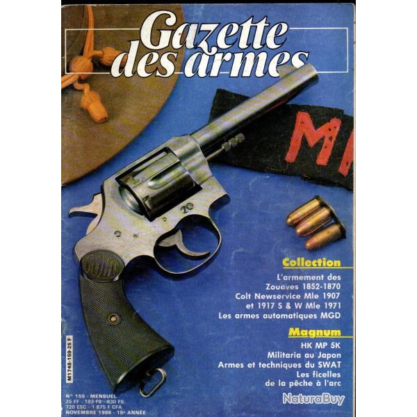 gazette des armes 159 , jumelles militaires , armement des zouaves 1852-1870, jouets, p�che � l'arc
