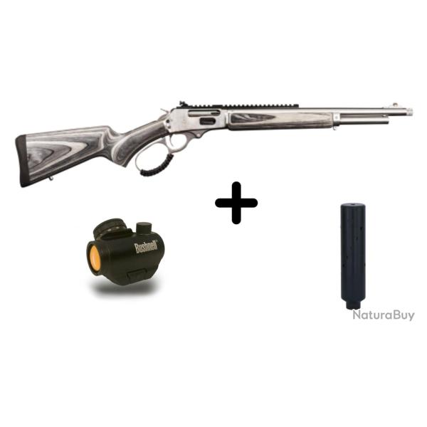 PACK CARABINE ROSSI R95 CALIBRE 45-70 GVT + SILENCIEUX + POINT ROUGE TRS 25