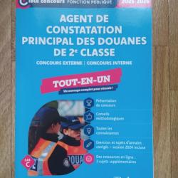 LIVRE CONCOURS DES DOUANES I AGENT DE CONSTATATION PRINCIPAL DES DOUANES DE 2e CLASSE  2025/2026