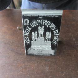Plaque impression publicitaire film Les jeux olympiques..1972