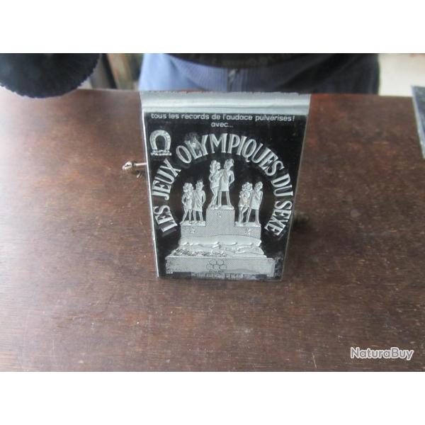 Plaque impression publicitaire film Les jeux olympiques..1972