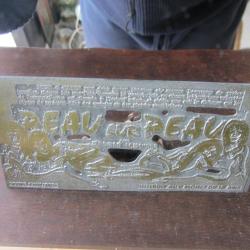 Plaque impression publicitaire film Peau sur peau 1971