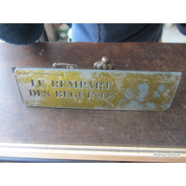 Plaque impression publicitaire film Le rempart des b�guines 1972