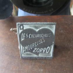 Plaque impression publicitaire film les chevauch&eacute;es amoureuses de Zorro 1972