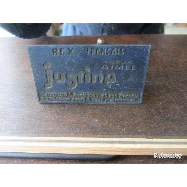 Plaque impression publicitaire film Justine 1969