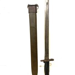 Ancienne Ba&iuml;onnette US grand mod&egrave;le 1942 ww2 avec fourreau