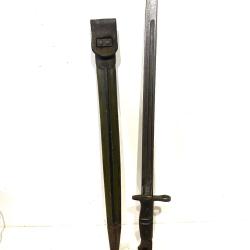 Ancienne Ba&iuml;onnette US 1917 Remington ww1 + fourreau et Cuir