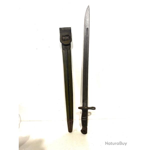 Ancienne Ba�onnette US 1917 Remington ww1 + fourreau et Cuir