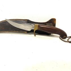 Ancien couteau poignard de collection OLSEN oK Howard City Michigan US ww2 1940/60