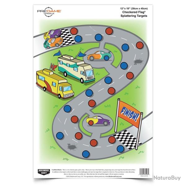 Cibles course de voitures pour air comprim�, 22LR ou plus