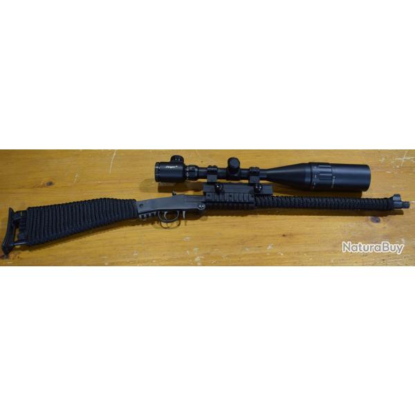 Carabine 22lr, chiappa Little badger avec lunette 6-24x50, bon etat