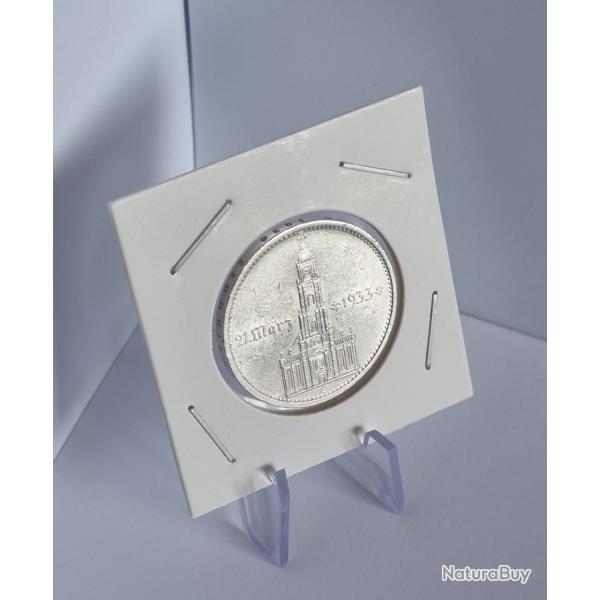 Tr�s Rare Monnaie Argent 5 Reichsmark D Allemagne 1934 E Avec Date Comm�morative