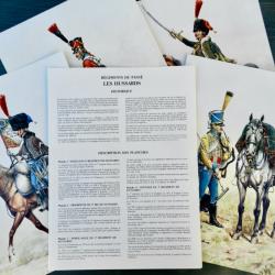 4 planches P. CONRAD - P. TROTEREAU -  Les Hussards